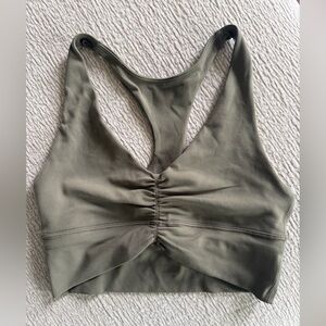 Paragon Fitwear Ruched Olive Sports Bra